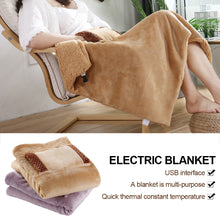 Load image into Gallery viewer, 5V USB Electric Heating Flannel Blankets Multifunctional Portable Winter Warm Heating Blanket Pocket Safe Comfortable for Body
