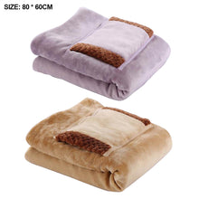 Load image into Gallery viewer, 5V USB Electric Heating Flannel Blankets Multifunctional Portable Winter Warm Heating Blanket Pocket Safe Comfortable for Body
