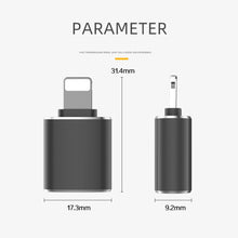 Load image into Gallery viewer, USB 3.0 OTG Adapter For iPhone 13 12 11 Pro XS Max XR X 8 Plus 7 6s iPad Lighting Male to USB 3.0 Adapter for iOS 13 above

