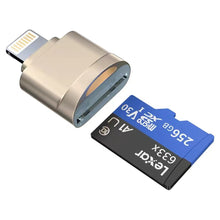 Load image into Gallery viewer, For iPhone Card Reader Micro SD TF Card Reader Adapter for iOS 13 Above System External OTG Memory Card Reader For iPhone 13 12
