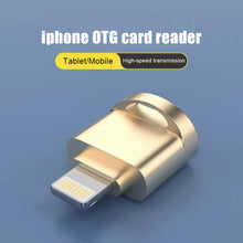 Load image into Gallery viewer, For iPhone Card Reader Micro SD TF Card Reader Adapter for iOS 13 Above System External OTG Memory Card Reader For iPhone 13 12
