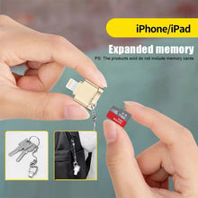 Load image into Gallery viewer, For iPhone Card Reader Micro SD TF Card Reader Adapter for iOS 13 Above System External OTG Memory Card Reader For iPhone 13 12
