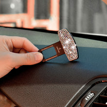 Load image into Gallery viewer, 2Pcs Bling Crystal Car Safety Belt Buckle Clip Car Seat Belt Stopper Plug Vehicle Mount Bottle Opener Universal Interior Accessories

