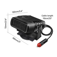 Load image into Gallery viewer, 2 IN 1 Car Heater 12V/24V Electric Cooling Heating Fan Portable Electric Dryer Windshield Demister Defroster Fan Car Ornaments
