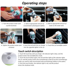 Load image into Gallery viewer, Mini Car Air Humidifier Steam Air Purifier Aroma Diffuser Essential Oil Aromatherapy Diffuser Mist Maker Sprayer For Car Clean
