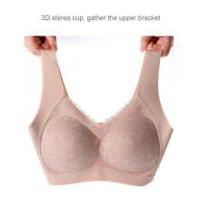 Load image into Gallery viewer, Women Lace Traceless Underwear Gathered Without Underwire Bra Soft Comfortable Solid Color Underwear
