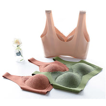Load image into Gallery viewer, Women Lace Traceless Underwear Gathered Without Underwire Bra Soft Comfortable Solid Color Underwear
