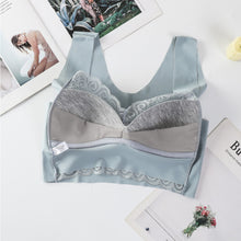 Load image into Gallery viewer, Women Lace Gathered Without Underwire Bra Tank Top Underwear Solid Color Soft Breathable Lingerie
