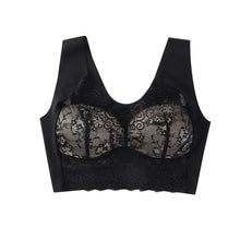 Load image into Gallery viewer, Women Lace Gathered Without Underwire Bra Tank Top Underwear Solid Color Soft Breathable Lingerie
