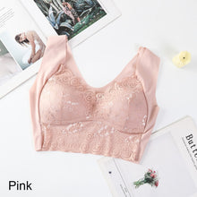 Load image into Gallery viewer, Women Lace Gathered Without Underwire Bra Tank Top Underwear Solid Color Soft Breathable Lingerie
