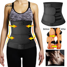 Load image into Gallery viewer, Abdominal Band Waistband Adjustable Three Row Buckle Belt Fat Burning Slimming Waistband for Men Women
