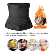 Load image into Gallery viewer, Abdominal Band Waistband Adjustable Three Row Buckle Belt Fat Burning Slimming Waistband for Men Women
