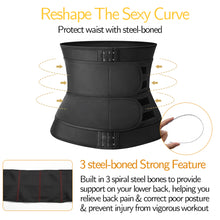Load image into Gallery viewer, Abdominal Band Waistband Adjustable Three Row Buckle Belt Fat Burning Slimming Waistband for Men Women
