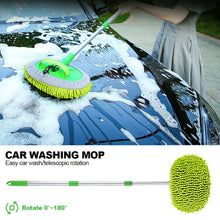 Load image into Gallery viewer, Car Washing Mop Super Absorbent Cleaning Brushes Mop Window Wash Tool Dust Soft Mop Two/Three Section Telescopic
