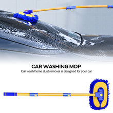 Load image into Gallery viewer, Three Section Telescopic Car Cleaning Brush Detailing Adjustable Wash Brush Telescoping Long Handle Cleaning Mop Chenille Broom Auto Accessories
