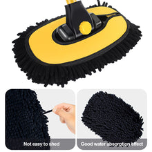 Load image into Gallery viewer, Three Section Telescopic Car Cleaning Brush Detailing Adjustable Wash Brush Telescoping Long Handle Cleaning Mop Chenille Broom Auto Accessories
