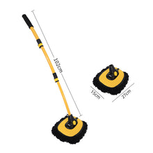 Load image into Gallery viewer, Three Section Telescopic Car Cleaning Brush Detailing Adjustable Wash Brush Telescoping Long Handle Cleaning Mop Chenille Broom Auto Accessories
