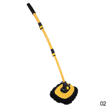 Load image into Gallery viewer, Three Section Telescopic Car Cleaning Brush Detailing Adjustable Wash Brush Telescoping Long Handle Cleaning Mop Chenille Broom Auto Accessories

