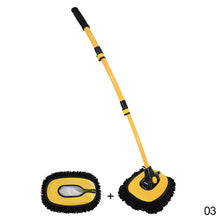 Load image into Gallery viewer, Three Section Telescopic Car Cleaning Brush Detailing Adjustable Wash Brush Telescoping Long Handle Cleaning Mop Chenille Broom Auto Accessories
