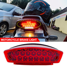 Load image into Gallery viewer, Universal Motorcycle Brake Light License Plate Rear Stop Indicator Tail Turn Signal Light Bulb 21LED
