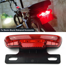 Load image into Gallery viewer, 36-60V Ebike Rear LED Tail Light Safety Warning Lamp For Electric Bicycle Waterproof Accessories
