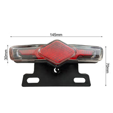 Load image into Gallery viewer, 12V/36V-60V Electric Bicycle Ebike Taillight Signal Rear Rack Lamp Tail Light Night Traffic Warning Light
