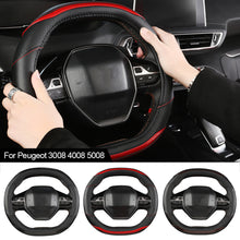 Load image into Gallery viewer, Car Steering Wheel Cover Carbon Fiber Four Seasons Steering Wheel Cover For Peugeot 3008 4008 5008
