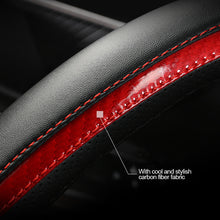 Load image into Gallery viewer, Car Steering Wheel Cover Carbon Fiber Four Seasons Steering Wheel Cover For Peugeot 3008 4008 5008
