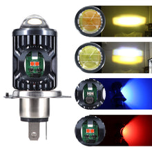 Load image into Gallery viewer, 12-80V LED Motorcycle Scooter Headlamp Head Light DRL High Low Fog Light With Four Modes H4 P15D BA20D

