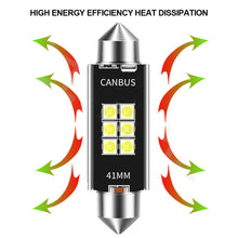 Load image into Gallery viewer, 1Pc 31MM 36MM 39MM 41MM 6LED Bulbs Canbus Festoon C5W 3030 Chip Car Interior Dome Light Reading Light 12V/24V
