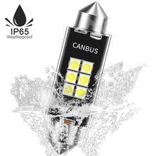 Load image into Gallery viewer, 1Pc 31MM 36MM 39MM 41MM 6LED Bulbs Canbus Festoon C5W 3030 Chip Car Interior Dome Light Reading Light 12V/24V
