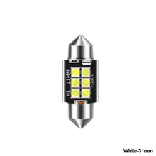 Load image into Gallery viewer, 1Pc 31MM 36MM 39MM 41MM 6LED Bulbs Canbus Festoon C5W 3030 Chip Car Interior Dome Light Reading Light 12V/24V
