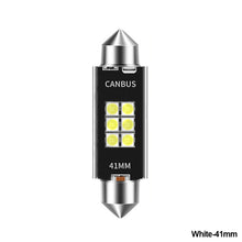 Load image into Gallery viewer, 1Pc 31MM 36MM 39MM 41MM 6LED Bulbs Canbus Festoon C5W 3030 Chip Car Interior Dome Light Reading Light 12V/24V

