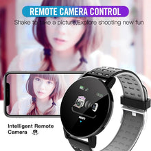 Load image into Gallery viewer, Smart Watch Men Women Heart Rate Blood Pressure Monitoring Fitness Sport racker Bluetooth Play Music Call 119 Smart Watch
