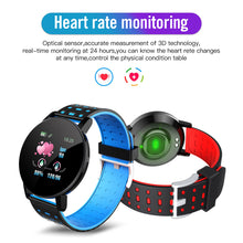 Load image into Gallery viewer, Smart Watch Men Women Heart Rate Blood Pressure Monitoring Fitness Sport racker Bluetooth Play Music Call 119 Smart Watch
