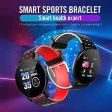 Load image into Gallery viewer, Smart Watch Men Women Heart Rate Blood Pressure Monitoring Fitness Sport racker Bluetooth Play Music Call 119 Smart Watch
