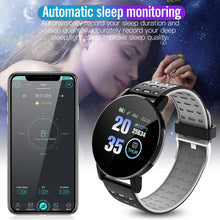 Load image into Gallery viewer, Smart Watch Men Women Heart Rate Blood Pressure Monitoring Fitness Sport racker Bluetooth Play Music Call 119 Smart Watch
