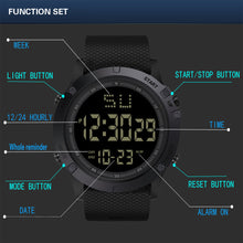 Load image into Gallery viewer, Men Sport Watch Multifunction Military Sports Watch Waterproof Luminous LED Digital Kids Watch Big Dial Student Electronic Watch
