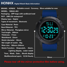 Load image into Gallery viewer, Men Sport Watch Multifunction Military Sports Watch Waterproof Luminous LED Digital Kids Watch Big Dial Student Electronic Watch
