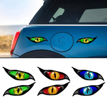 Load image into Gallery viewer, Motorcycle Car Stickers Occlusion Scratch Waterproof Windshield RV Anime Eyes Decal 13cm x 5cm
