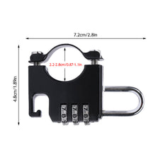 Load image into Gallery viewer, Motorcycle 3 Digit Code Combination Lock Anti-theft Scooter Helmet Lock for Handlebar Helmet Combination Lock Riding Accessories
