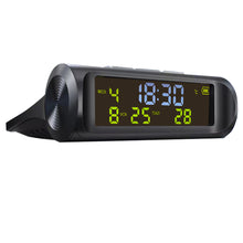 Load image into Gallery viewer, Solar Car Digital Clock LCD Time Date Temperature Display Outdoor Car Part Decoration C01
