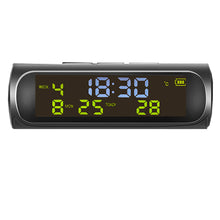 Load image into Gallery viewer, Solar Car Digital Clock LCD Time Date Temperature Display Outdoor Car Part Decoration C01
