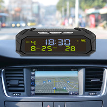 Load image into Gallery viewer, Solar Car Digital Clock LCD Time Date Temperature Display Outdoor Car Part Decoration C05
