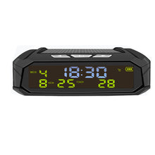 Load image into Gallery viewer, Solar Car Digital Clock LCD Time Date Temperature Display Outdoor Car Part Decoration C05
