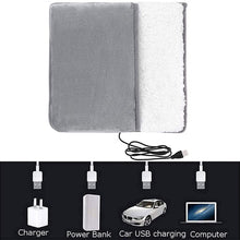 Load image into Gallery viewer, Warm Slippers Feet Warm Mat USB Electric Foot Warmer Winter Warm Foot Cover Hand Feet Heating Pads Home Office Use
