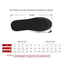 Load image into Gallery viewer, Winter Warm USB Heating Insole Washable Cuttable Heating Insole Convenient Intelligent Heating Insole

