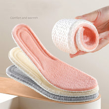 Load image into Gallery viewer, 1 Pair Winter Plush Thickened Cotton Insole Soft Bottom Cashmere Warm Cold Proof Insole Unisex Adult Insole
