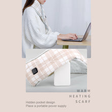 Load image into Gallery viewer, Graphene Electric Heating Scarf Winter Cold Proof Warm Plush Heating Scarf Portable Washable Heating Scarf for Women

