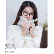 Load image into Gallery viewer, Graphene Electric Heating Scarf Winter Cold Proof Warm Plush Heating Scarf Portable Washable Heating Scarf for Women

